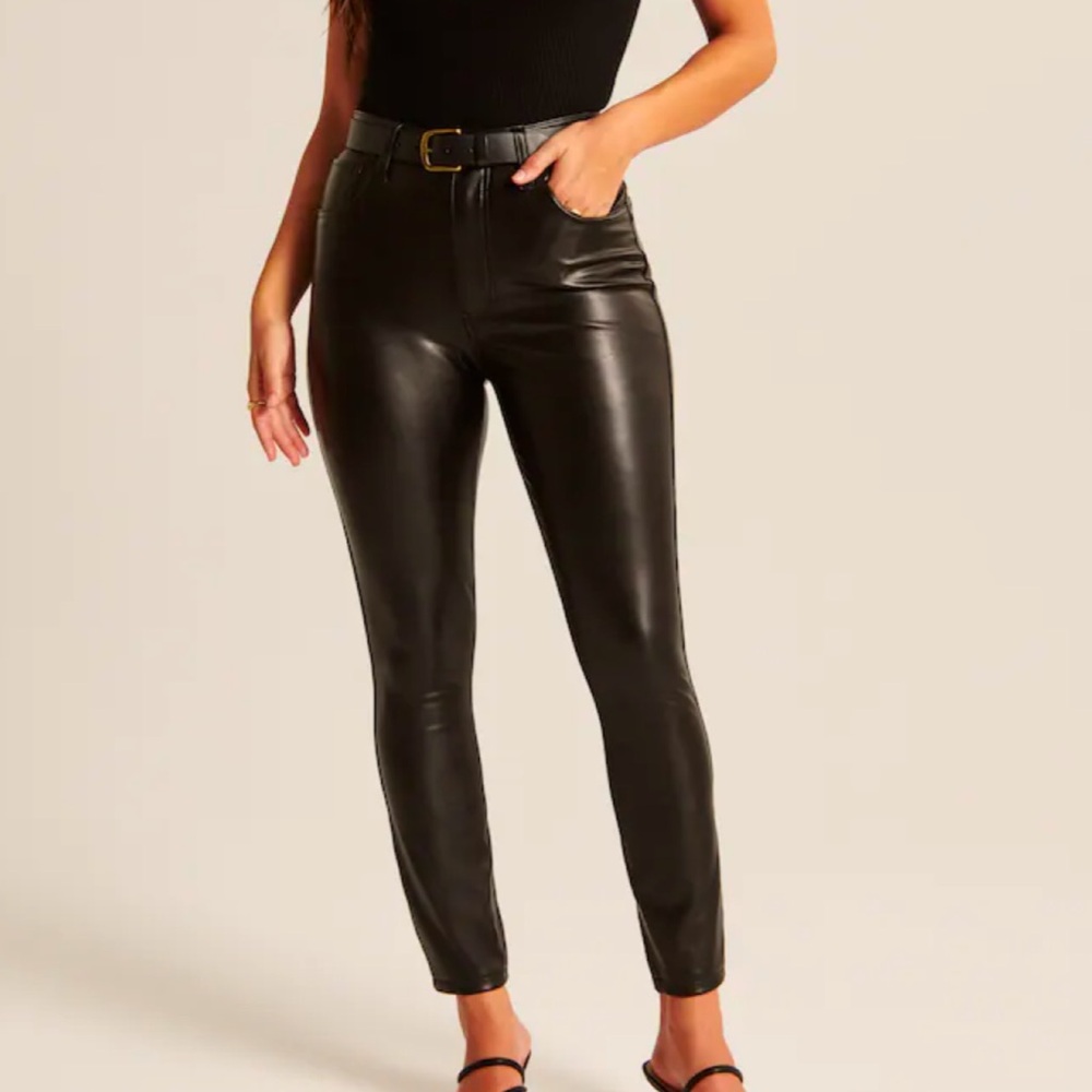 Abercrombie Curve Love Vegan Leather Skinny Pants